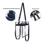 PVC transparent bag, square oversized travel tote bag, storage bag portable shoulder shopping bag, clear bag for stadium events - SJB-DIAMOND ELITES