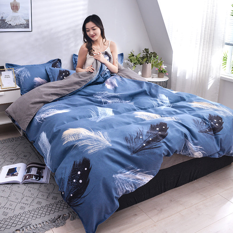 Scandinavian Style Simple Duvet Cover Single Bed Pi-Mart