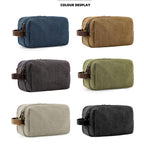 Large Capacity Men's Canvas Wash Bag – Durable Razor Storage & Cosmetic Bag with Ample Space for Travel Essentials - SJB-DIAMOND ELITES
