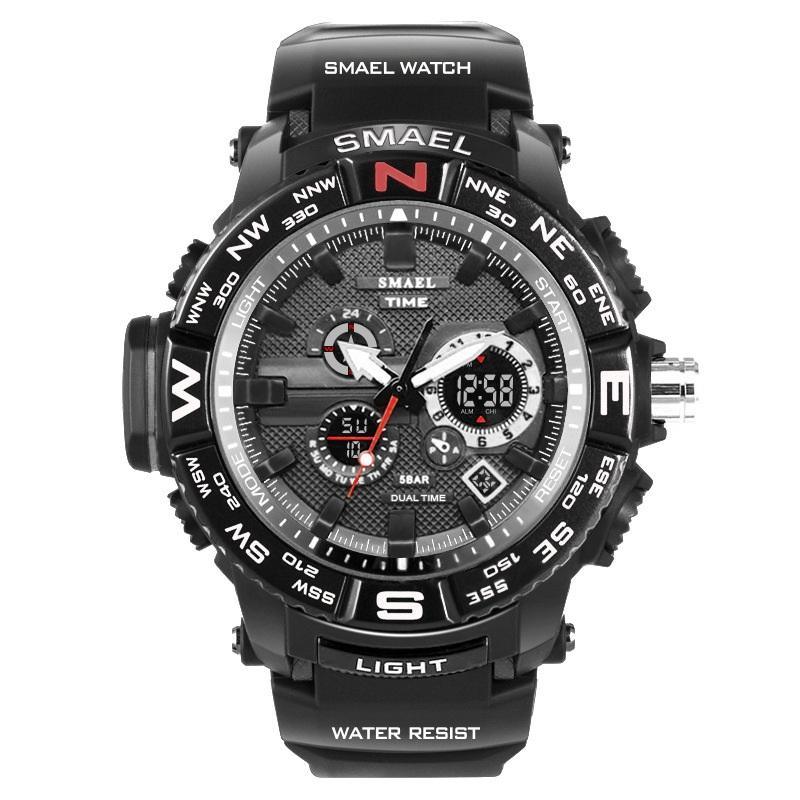 New Luxury Sport Watch With Dual Display LED Digital Analog Electronic Quartz  Display and Waterproof 30M protection - SJB-DIAMOND ELITES