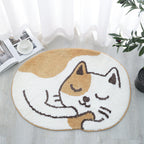 Cartoon Bathroom Door Non-slip Absorbent Flocking Floor Mat Pi-Mart