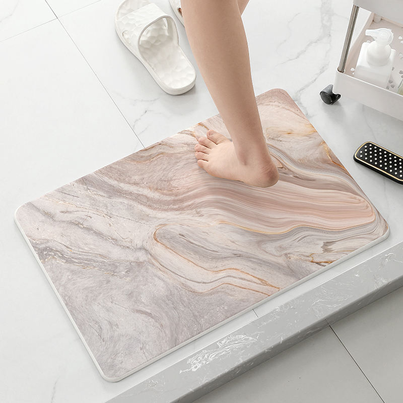 Marble Bathroom Super Absorbent Floor Mats Pi-Mart