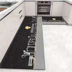 Kitchen Floor Mat Absorbent Oil Absorption Carpet Bedside Rug Non-slip Mat Pi-Mart