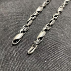 Men's Personality Punk Striped Sterling Silver Necklace Pi-Mart