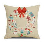 Santa Printed Cushion Sofa Cushion Home Furnishing Pi-Mart