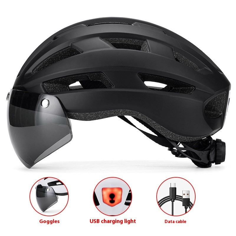 Magnetic Suction Goggles Unisex Mountain Highway Color Changing Cycling Bicycle Helmet Lootquake LLC