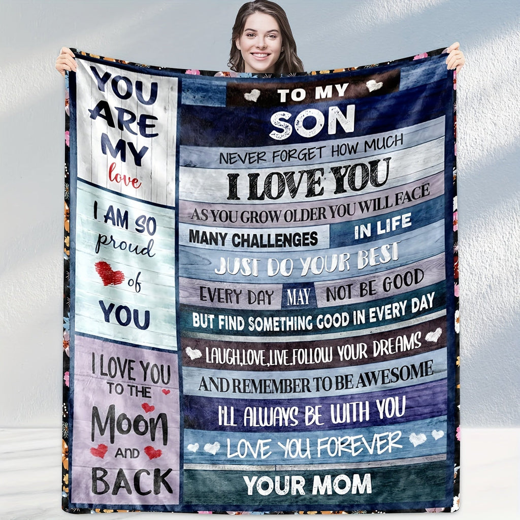 Cozy and Soft Flannel Blanket - A Loving Gift From Mom to Her Son!