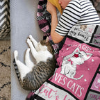 1pc Cat Throw Blanket, Funny Cat Gifts For Cat Lovers, Cat Memorial Gifts, Cat Lover Gifts For Women Girls, Cat Themed Blanket Gifts, Cat Woman Gifts Flannel Blanket, For Bed Sofa Couch Office Camping Travel