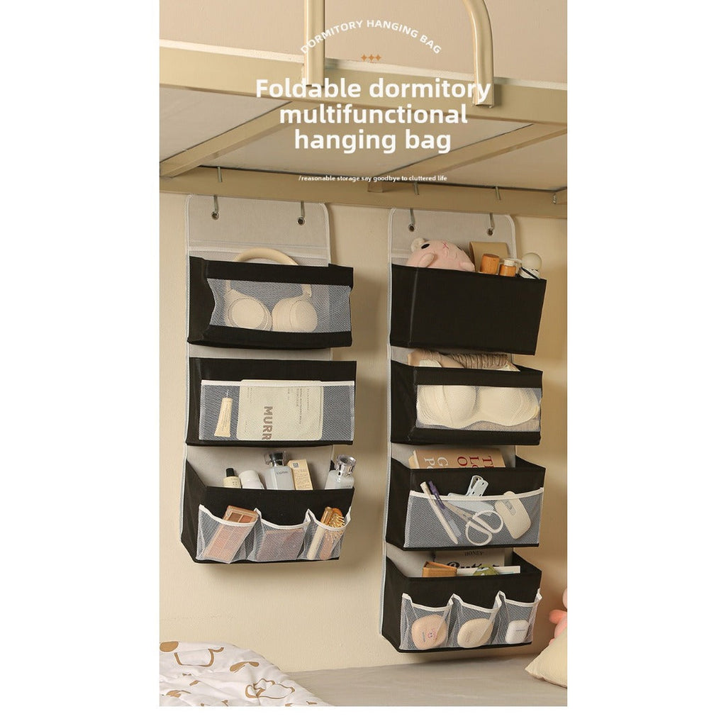 Dormitory multi-layer visual storage hanging bag foldable large-capacity item shelf wall-mounted layered hanging bag - SJB-DIAMOND ELITES