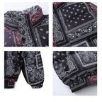 Retro Cashew Flower Full Print Padded Coat Pi-Mart