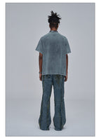 American Street Dirtyfit Heavy Industry Washed Distressed Wide Leg Jeans Design Sense Lootquake LLC