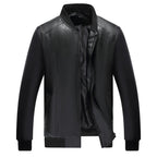 Men's Leather Jackets Spring And Autumn Plus Cashmere Men's Loose Pi-Mart