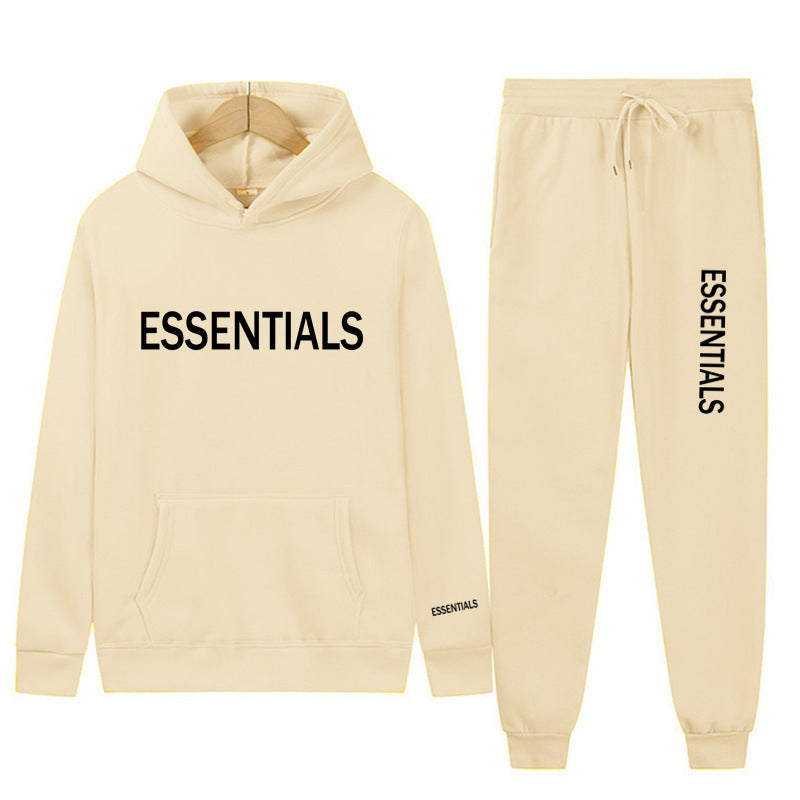 Essentials Sweatshirt Suit Men's and Women's Sweatshirt and Pant 2-Piece Set Hip-Hop Hoodie Suit by Pi-Mart Pi-Mart