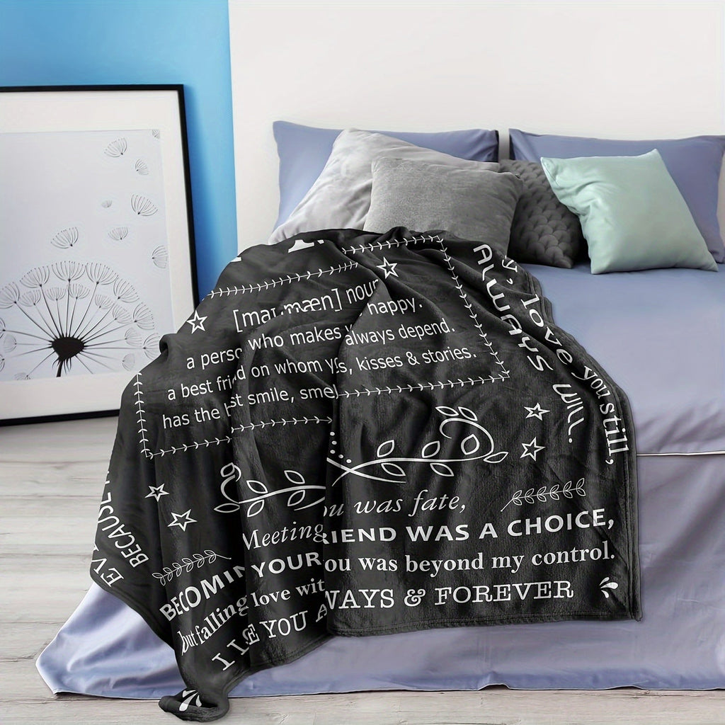 1pc Gifts Blanket For Him, Husband Boyfriend Gifts Blanket, Birthday Gift Ideas For Boyfriend, I Love You Gifts For Him Perfect For Birthday, Anniversary, Christmas, Valentine's Day, Soft And Comfortable Throw Blanket Lootquake LLC
