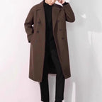 Men's Wool Overcoat, Thick And Loose Wool Jacket Pi-Mart