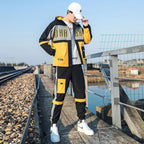 Youth Hip Hop Two-piece Student Hooded Fashion Long Sleeve Sweatshirt Jacket Pi-Mart