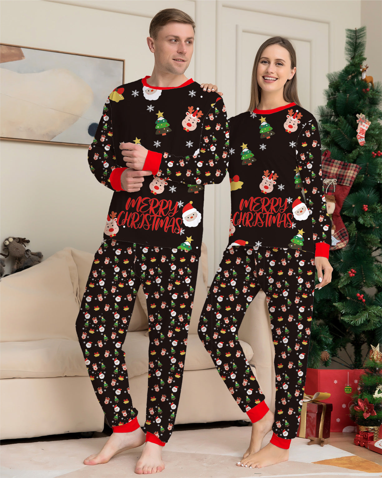 Family Matching Pajamas Set Pajamas For Family Christmas PJS Xmas Sleepwear Pi-Mart