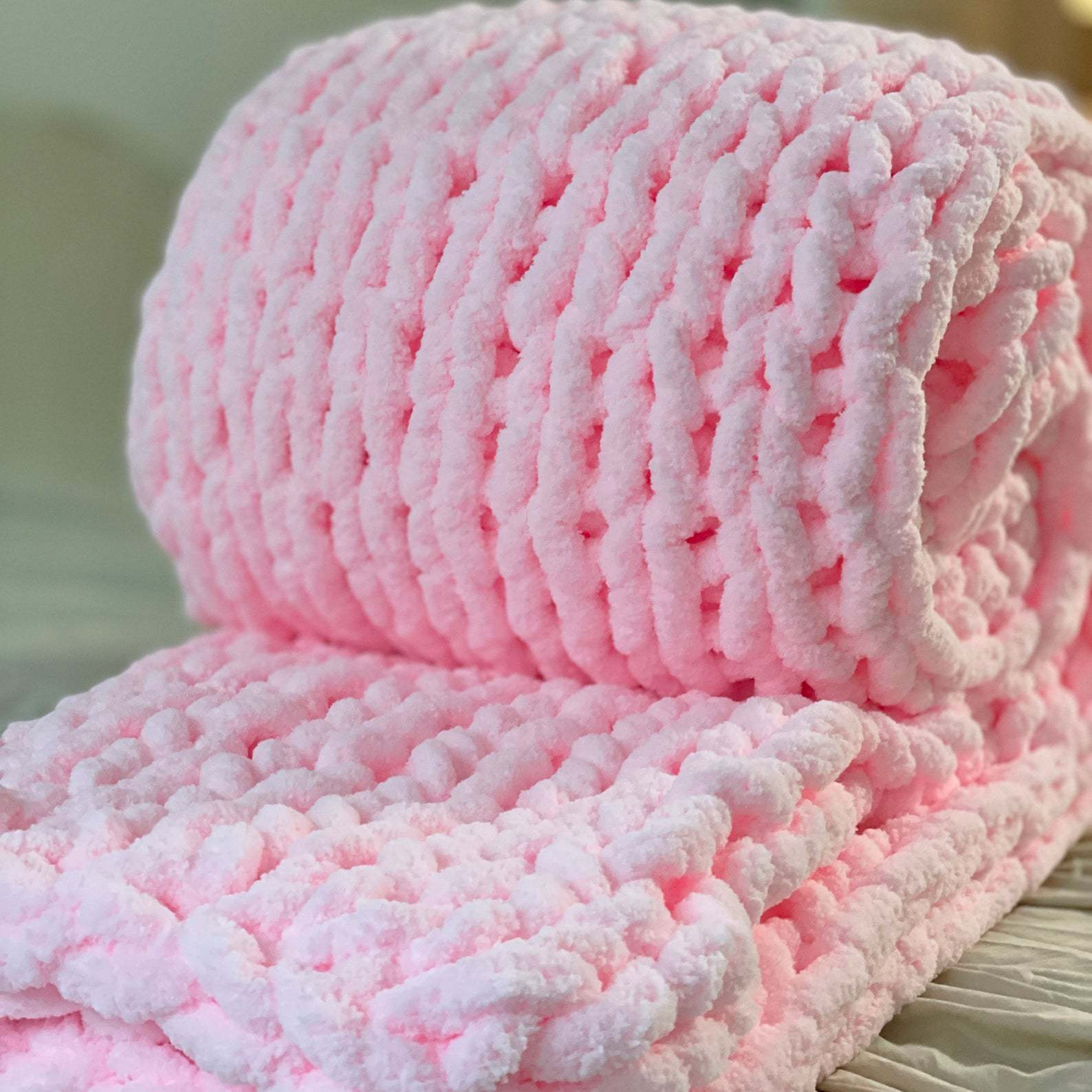 Hand-knitted Blankets With Ins Coarse Wool Pi-Mart