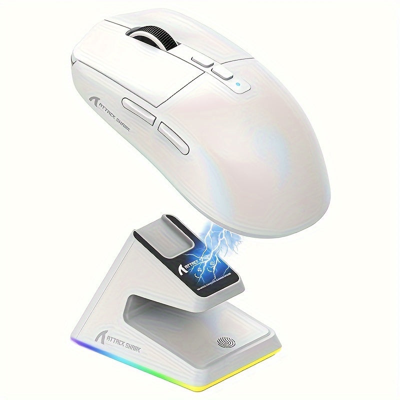 ATTACK SHARK X6 49g SUPERLIGHT Mouse With Magnetic Charging Dock, PixArt PAW3395 Gaming Sensor, BT/2.4G Wireless/Wired Gaming Mouse With Tape, Up To 26000, X3 Upgrade Mice For Win11/Xbox/PS/Mac Lootquake LLC