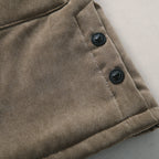 New Plush Men's Hooded Cotton Coat Medium Length