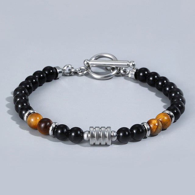 Clasp Tiger Eye Bracelet for Men - SJB-DIAMOND ELITES