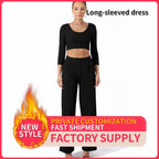 Women's Fashion Simple Solid Color Top Pants Set - SJB-DIAMOND ELITES