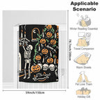 1pc Halloween Blanket Pumpkin Skull Throw Blanket Flannel Fleece Blanket For Women, Men, Fuzzy Plush Lightweight Blanket For Bedroom Couch Sofa Black Lootquake LLC