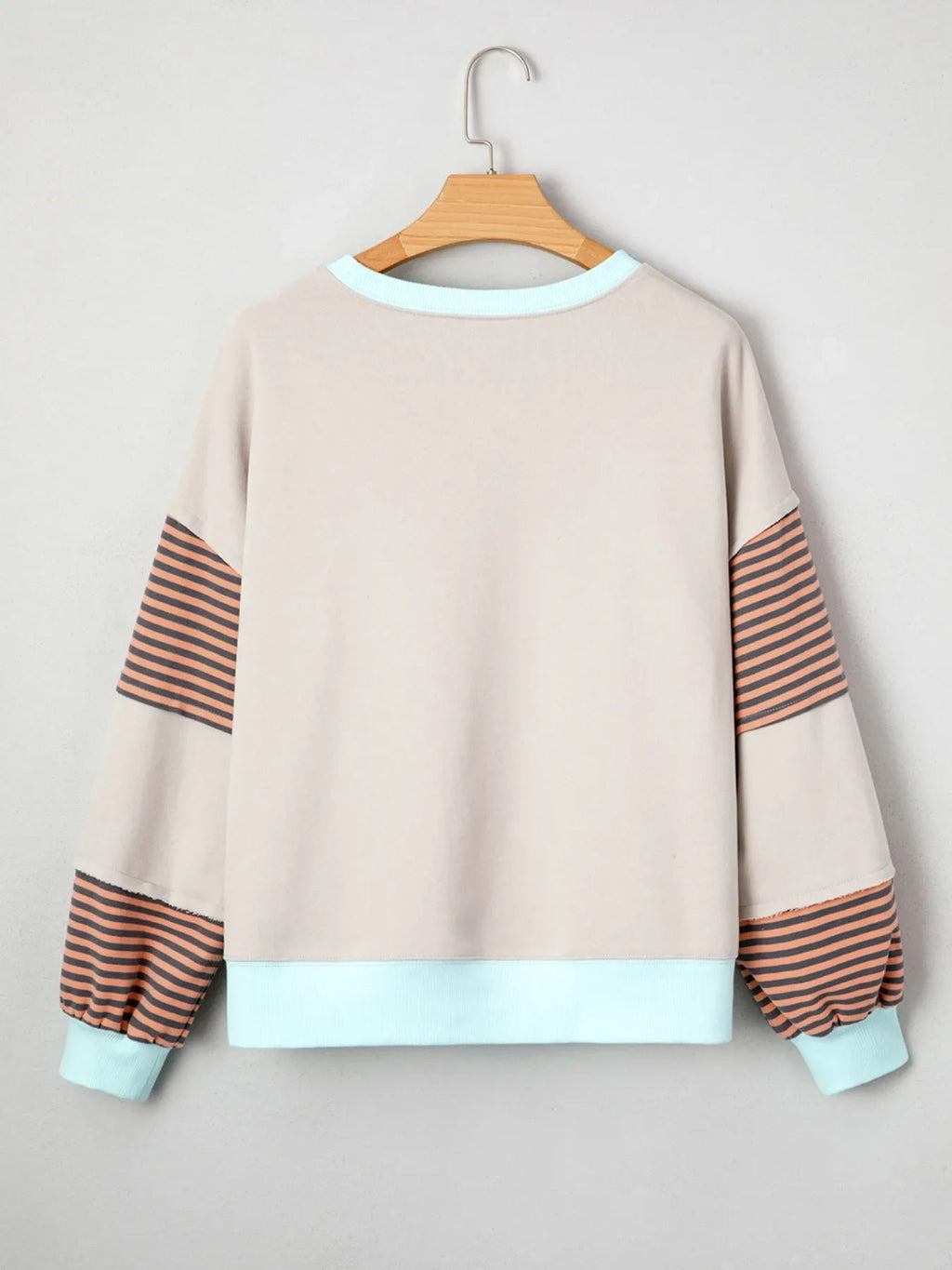 Colorblock Patchwork Drop Shoulder Sweatshirt THRIXINE