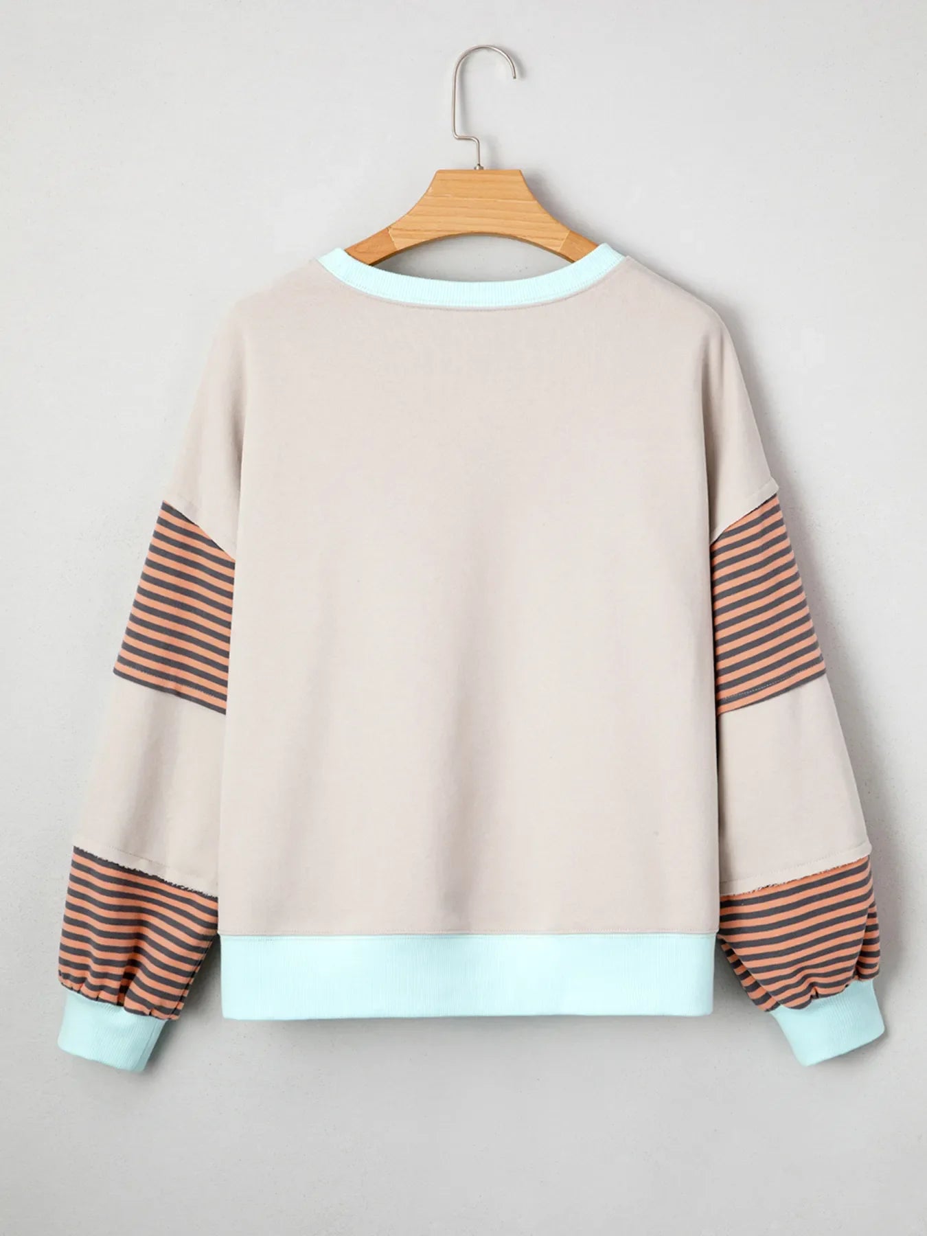 Colorblock Patchwork Drop Shoulder Sweatshirt THRIXINE
