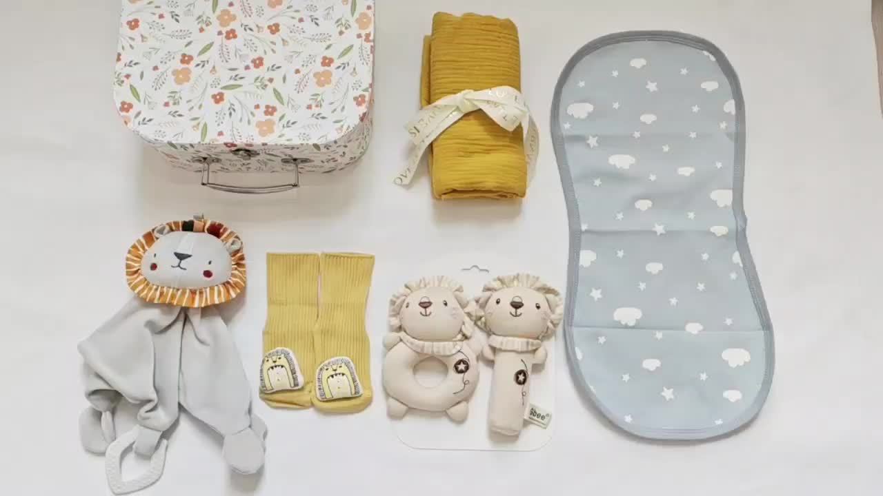 MOVEBO Youngsters Essentials Gift Set - Soft Cotton Blanket, Bath Towel & Rattle - Perfect Youngsters Shower Gift for Boys & Girls Lootquake LLC