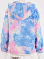 Printed Drawstring Long Sleeve Hoodie Pi-Mart