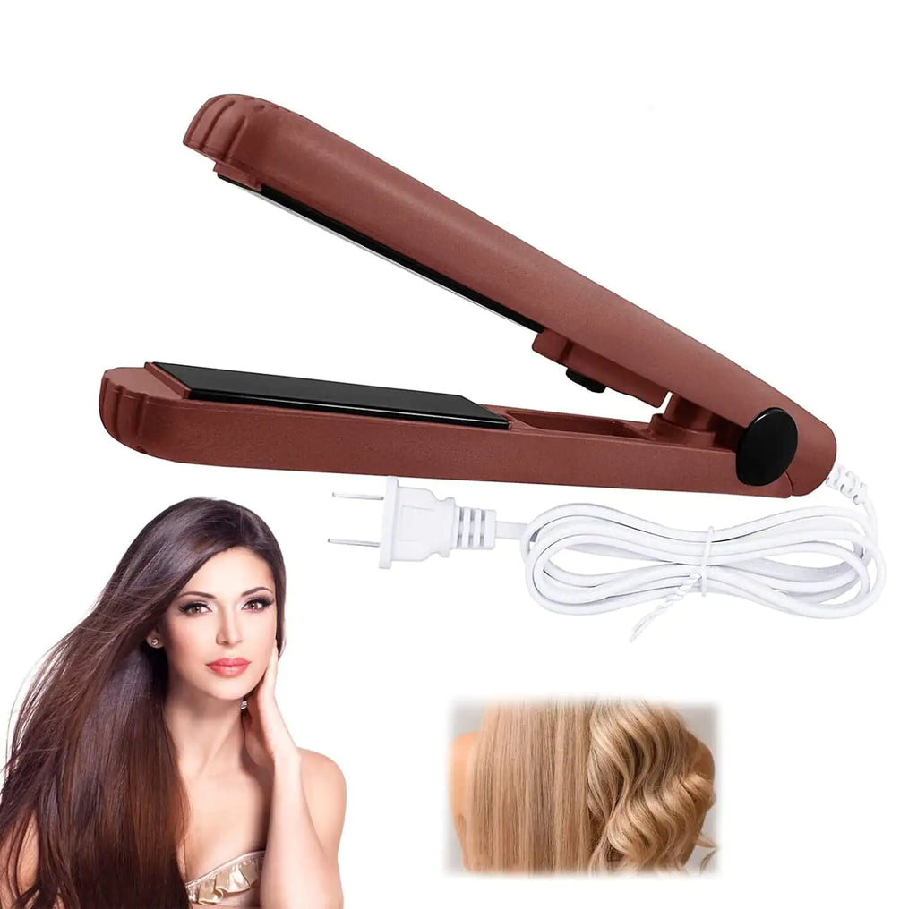 Mini Portable Hair Iron Hair Straightener Curler Professional Hair Irons Ceramic Pi-Mart