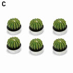 6Pcs Cactus Candle Cube Candle Simulated Plant Set Paraffin Scented 3D Candle Delicate Succulent Cactus Candles for Valentine's Day Birthday Party Wedding Spa Home Decoration Gifts Home Candle Tea Light Background Props Decor Stevvex
