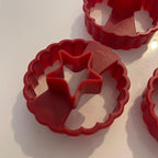 6Pcs Cookie Cake Cutter Decorating Fondant Cutters Tool Cookie Cutters Round Multifunctional Fudge Pastry Baking Mold Star Cookie Cutter Heart Center Stevvex