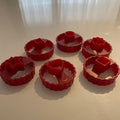 6Pcs Cookie Cake Cutter Decorating Fondant Cutters Tool Cookie Cutters Round Multifunctional Fudge Pastry Baking Mold Star Cookie Cutter Heart Center Stevvex