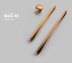 6PCS Set Nordic Modern Glam Brushed Bronze Drawer Knobs Kitchen Door Handles Cupboard Door Handle Cabinet Handles for Furniture Hardware  Brushed Brass Handle Modern Minimalist Cabinet Pull Drawer Handle Wardrobe Cabinet Hardware Stevvex