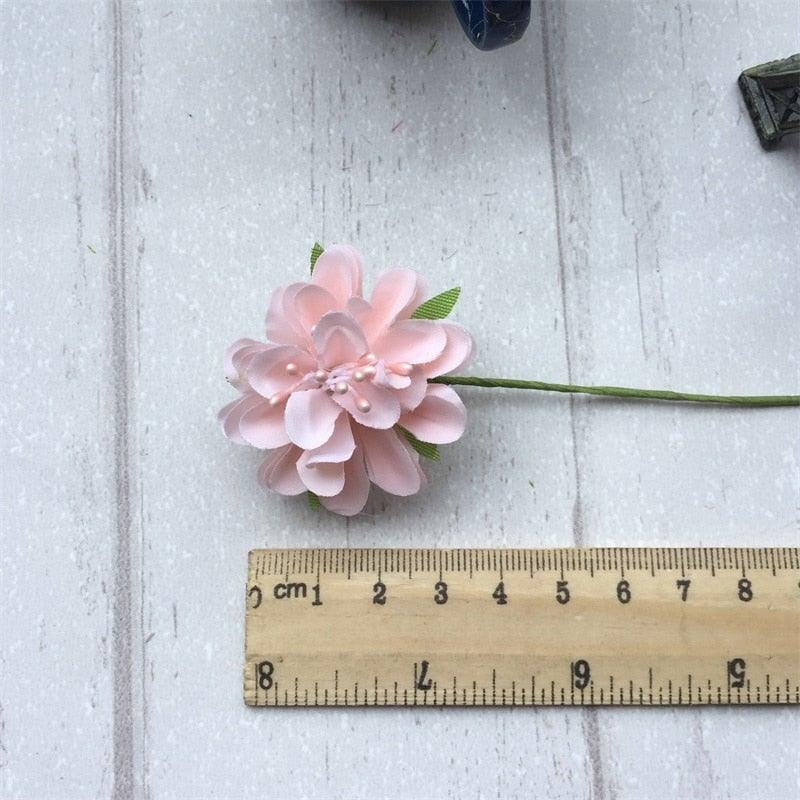 6pcs Silk Stamen Artificial Flower Bouquet Wedding Party Decoration Handmade Wreath Gift Scrapbooking Craft Fake Flowers Stevvex
