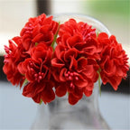 6pcs Silk Stamen Artificial Flower Bouquet Wedding Party Decoration Handmade Wreath Gift Scrapbooking Craft Fake Flowers Stevvex