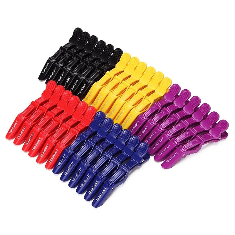 6pcs/lot Plastic Hair Clip Hairdressing Clamps Claw Section Alligator Clips Barber For Salon Styling Hair Accessories Easy To Carry And Use Hair Styling Tools For Women Stevvex