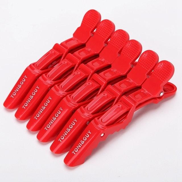 6pcs/lot Plastic Hair Clip Hairdressing Clamps Claw Section Alligator Clips Barber For Salon Styling Hair Accessories Easy To Carry And Use Hair Styling Tools For Women Stevvex