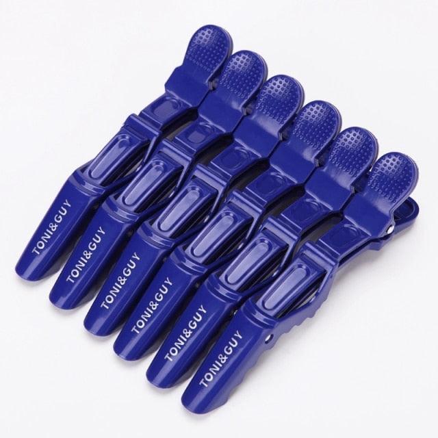 6pcs/lot Plastic Hair Clip Hairdressing Clamps Claw Section Alligator Clips Barber For Salon Styling Hair Accessories Easy To Carry And Use Hair Styling Tools For Women Stevvex
