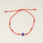 6pcs/set Handmade Bracelets Braided Red Black Rope 7 Knots Lucky Jewelry Friendship Protection Bracelet Red Comfortable Bracelet Small Eye Bracelet For Kids