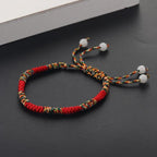 6pcs/set Handmade Bracelets Braided Red Black Rope 7 Knots Lucky Jewelry Friendship Protection Bracelet Red Comfortable Bracelet Small Eye Bracelet For Kids