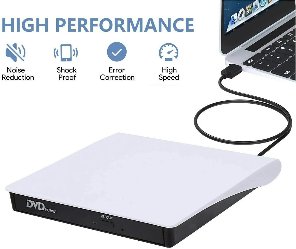 Slim External CD DVD Drive USB 3.0 Disc Player Burner Writer For Laptop PC Mac Pi-Mart