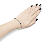 18K Yellow Gold 3/4 Cttw Diamond and 5 1/3 Cttw Oval Blue Sapphire Alternating Link Bracelet (G-H Color, VS1-VS2 Clarity)  - 7.25" Inches Lootquake LLC