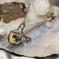 7 Chakras Agate "Guitar" Wire Wrap Crystal Pendant - SJB-DIAMOND ELITES