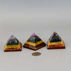 7 Chakras Crystal Pyramid - Genuine Gemstone Energy Healing Meditation Decor Crystal Destiny