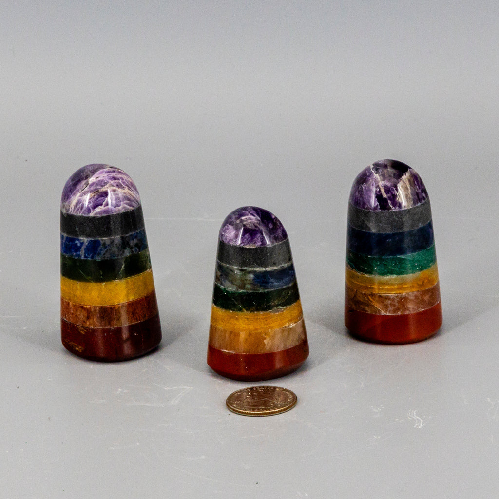 7 Chakras Pillar Tower - Natural Gemstone Crystal Healing Energy Crystal Destiny
