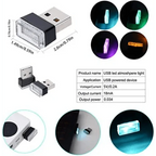 7 Color Lights LED Mini USB Ambient Neon Interior Light Car Accessories Cars Gadgets Bright Colors