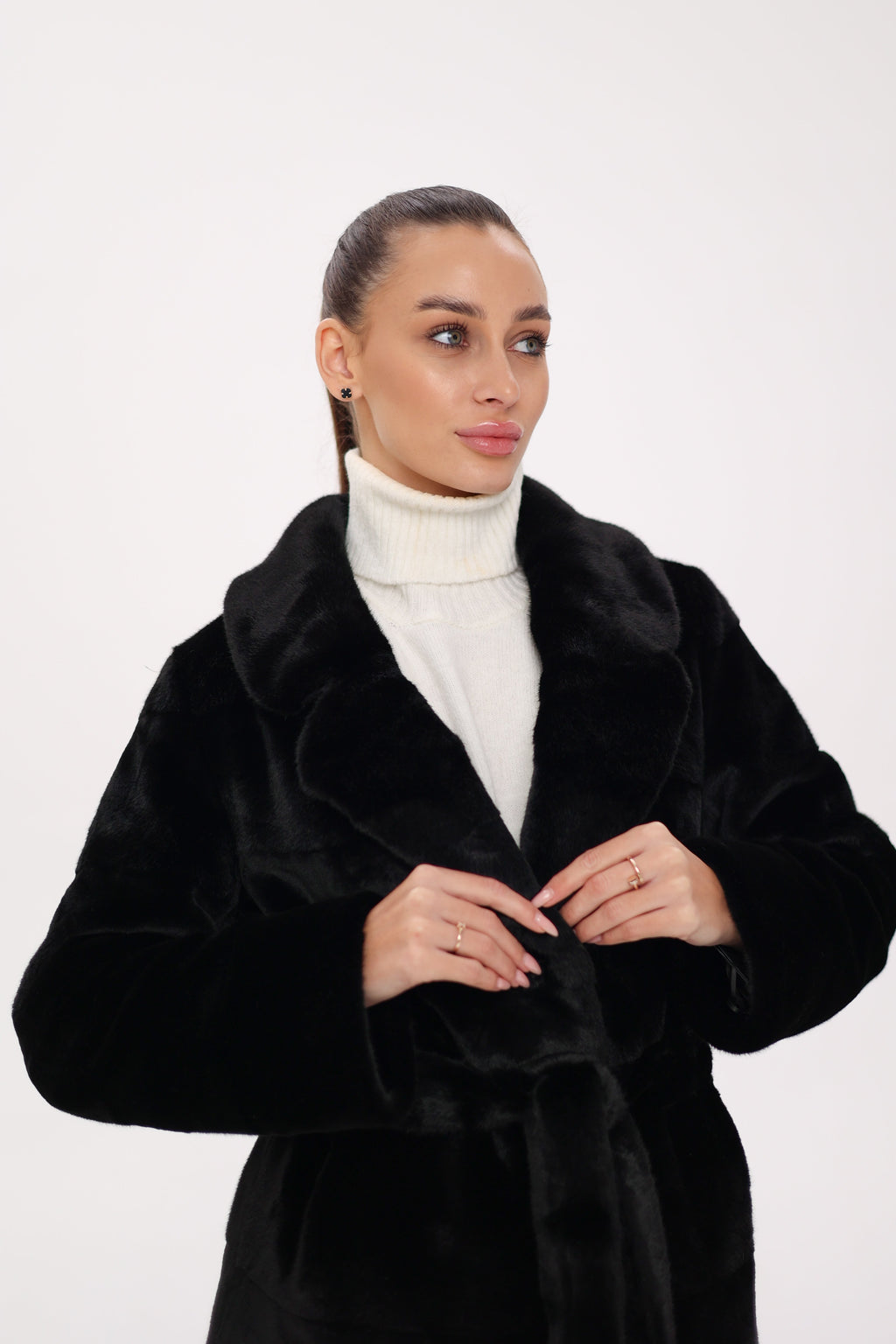 Faux Mink Effect Fur Coat - SJB-DIAMOND ELITES